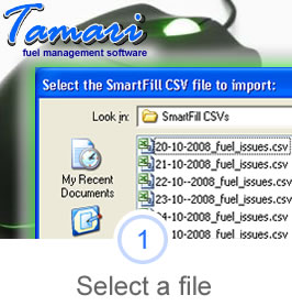 Step 1: Choose SmartFill fuel management data file